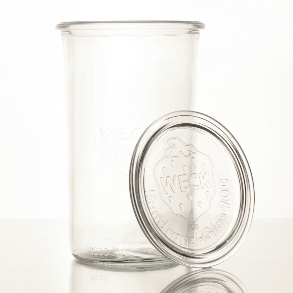 WECK-Sturzglas 1000 ml mit 100 mm Rundrand-Mündung RR100 - Flaschenbauer