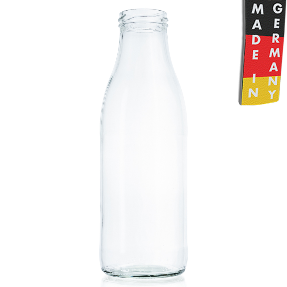 Milchflasche 750 ml Weiß TO 48 mm  - Twist-Off-Mündung - Milchflaschen - Flaschenbauer