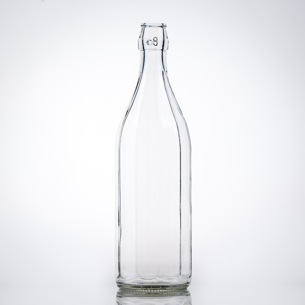 Zehnkantflasche 1,0 l Costolata BV - 1000 ml Flasche für Bügelverschluss - Flaschenbauer