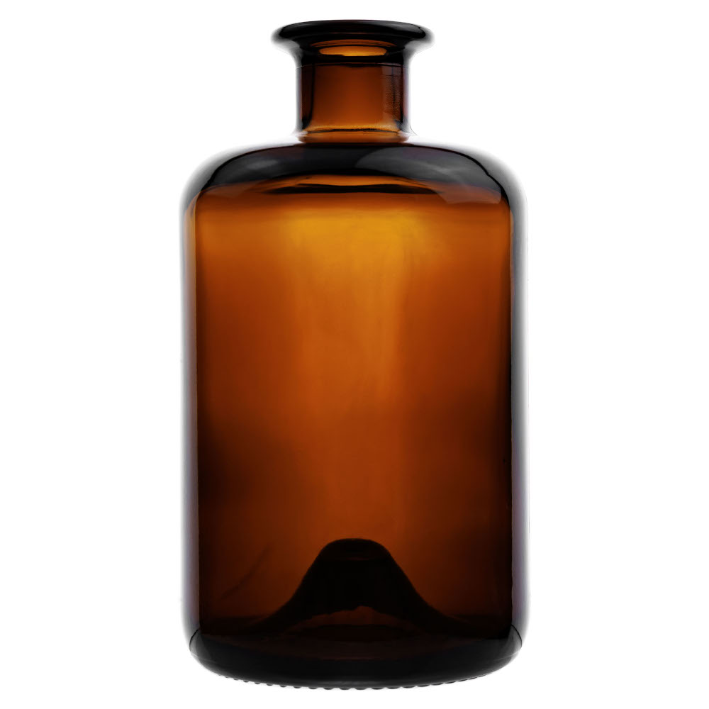 Apothekerflasche 500 ml Farbe Antik - Tellerrandmündung SAPO006-01 - Spirituosenflaschen - Flaschenbauer
