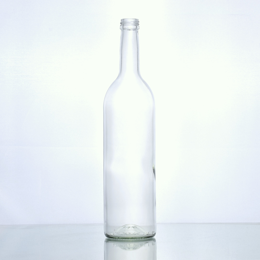 Bordeauxflasche 0,75 Liter weiß - 28 mm MCA-Verschluss-Flaschenbauer
