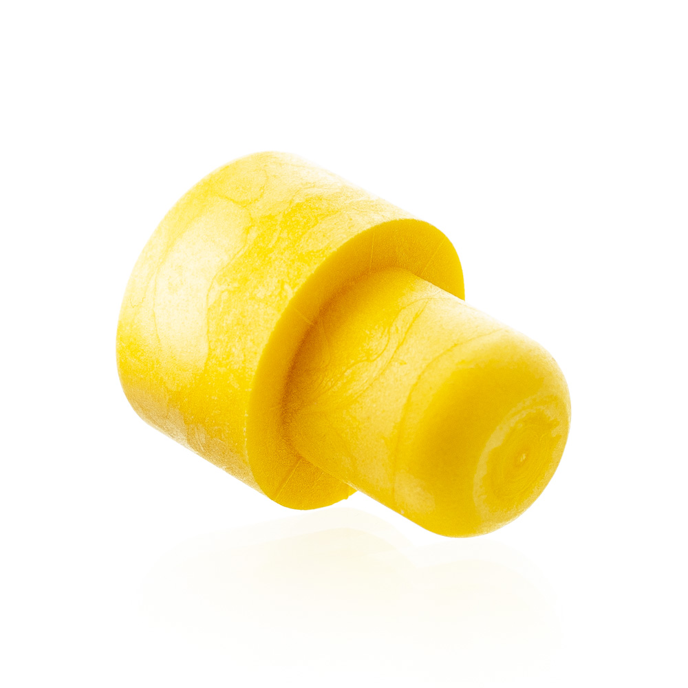 Gelber Kunststoffkorken mit 19,5mm Durchmesser