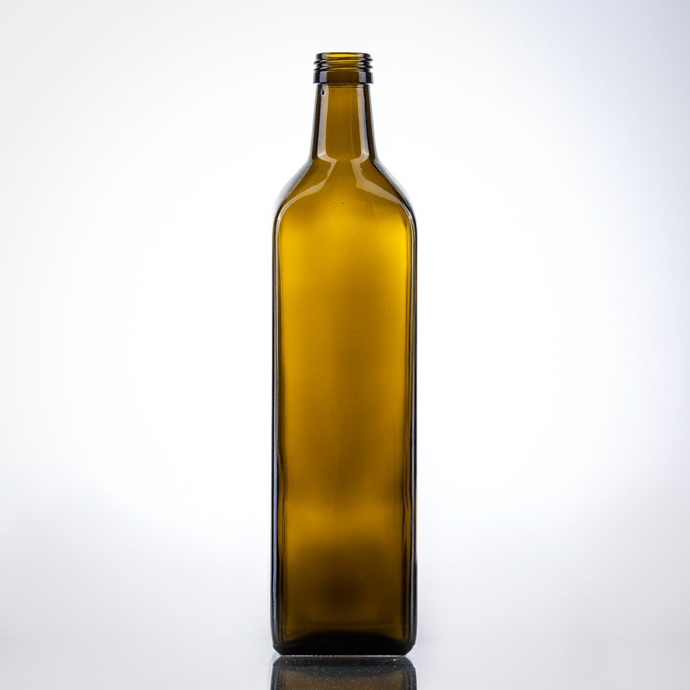 Marascaflasche - Ölflasche 1 Liter antikgrün PP 31,5 mm günstig kaufen - OMARA013 - 01 - Flaschenbauer
