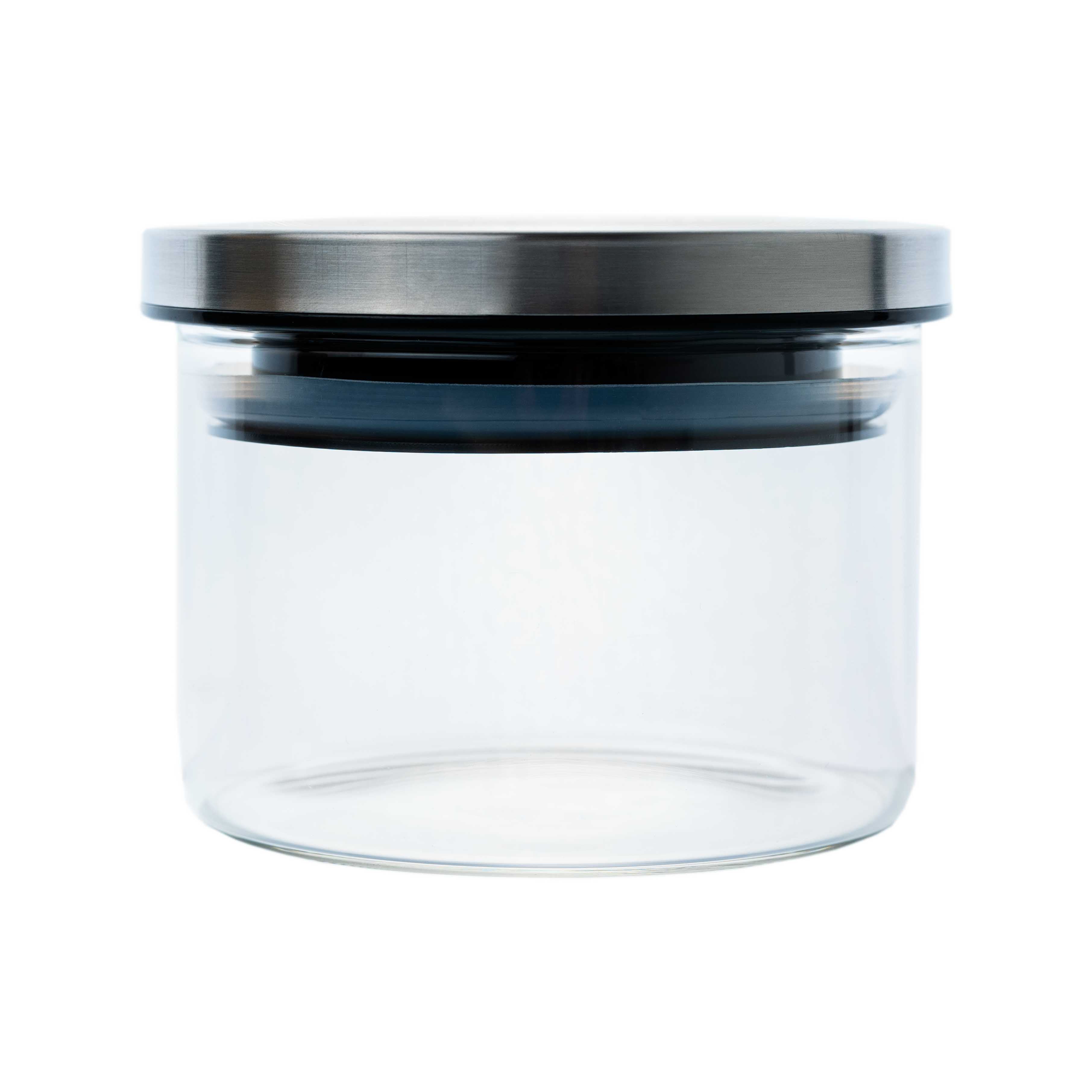 Borosilikatglas - Vorratsglas 250 ml mit Edelstahldeckel