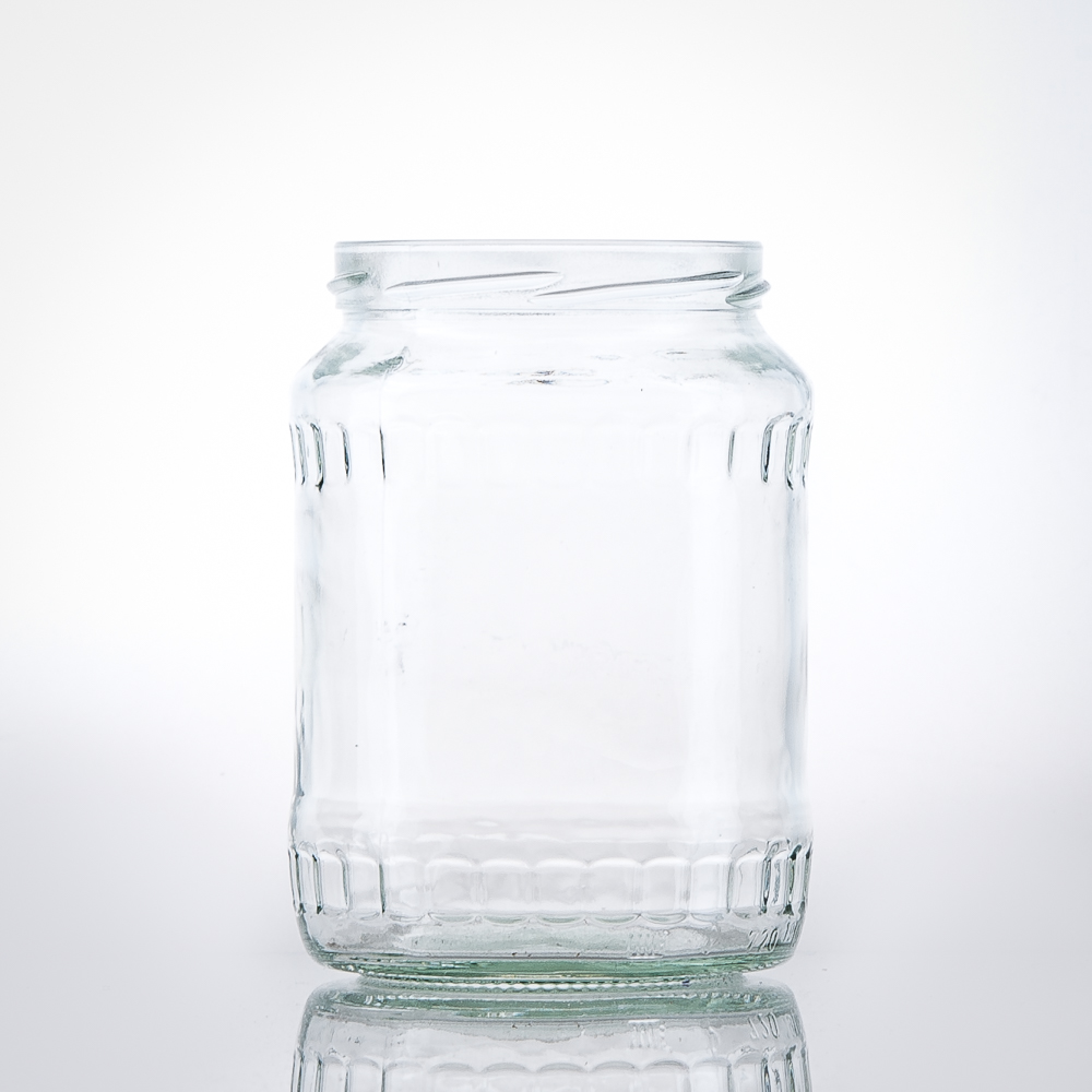 Facettenglas 720 ml TO 82 mm - GFACE720 - 01 - Konservenglas - Flaschenbauer