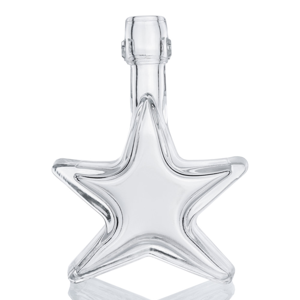 Glasflasche Stern - Miniaturflasche 40 ml - sstel040 - Flaschenbauer