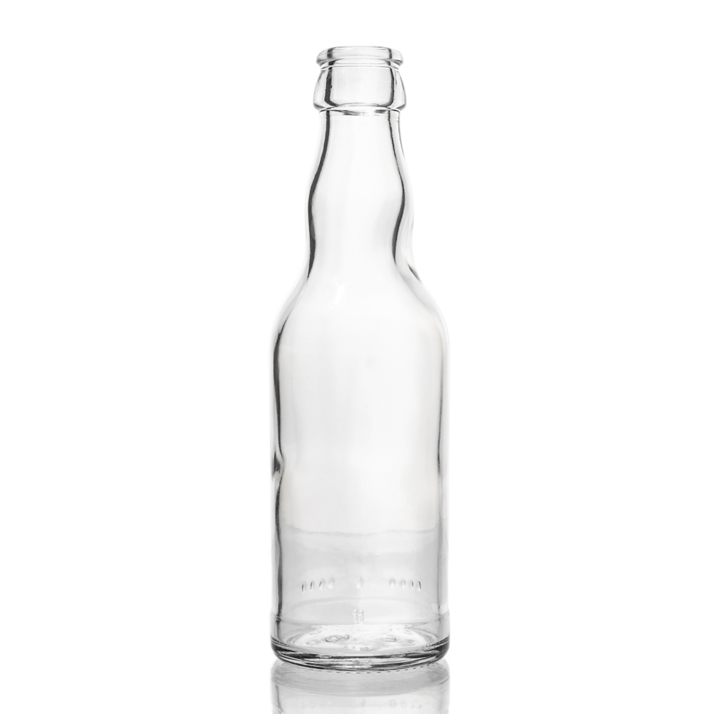 50-er Set Kropfhalsflasche 200 ml Weiß Kronkork-Mündung - BUNDKROPFKRON - 01 - Flaschenbauer