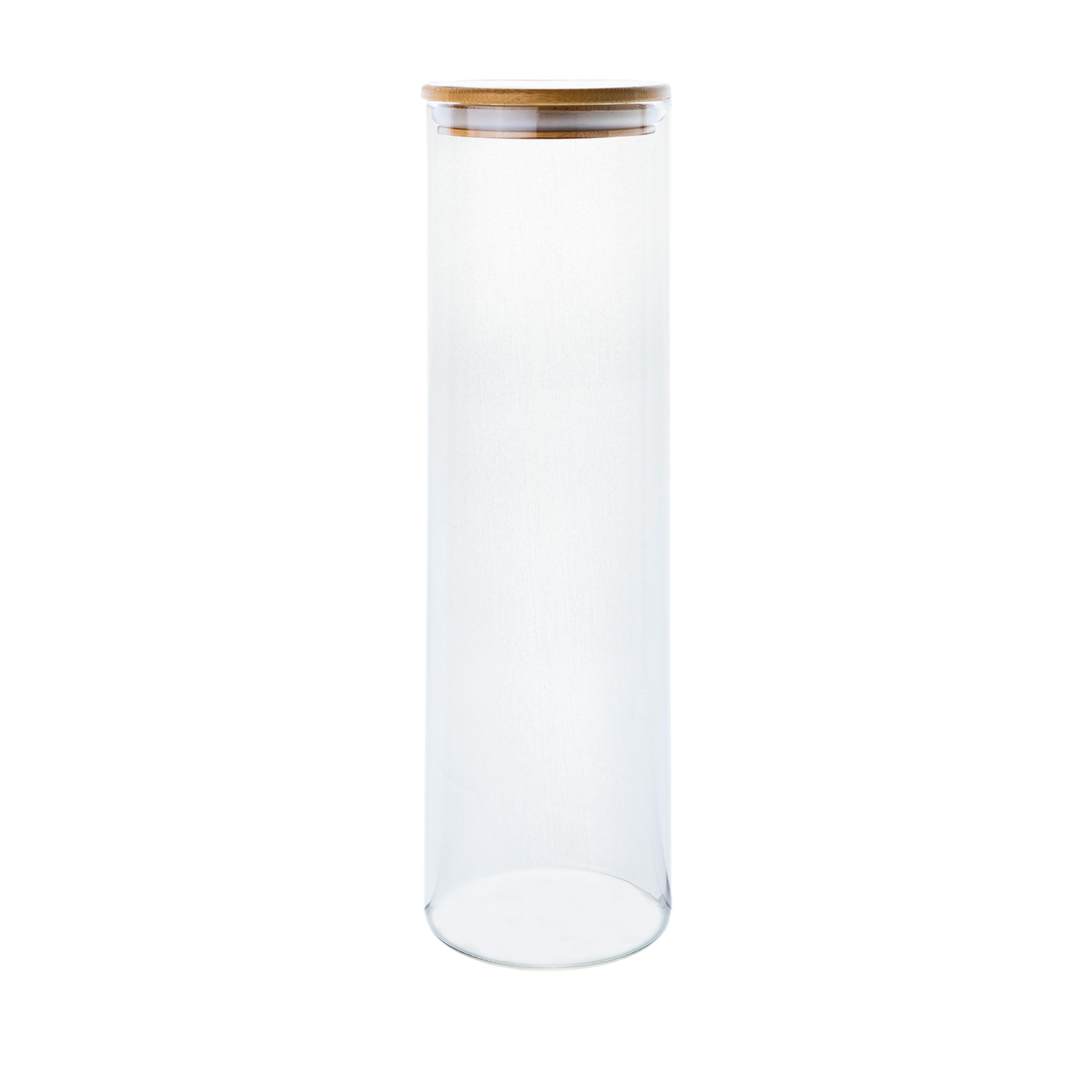Borosilikatglas - Vorratsglas 2000 ml mit Bambusdeckel