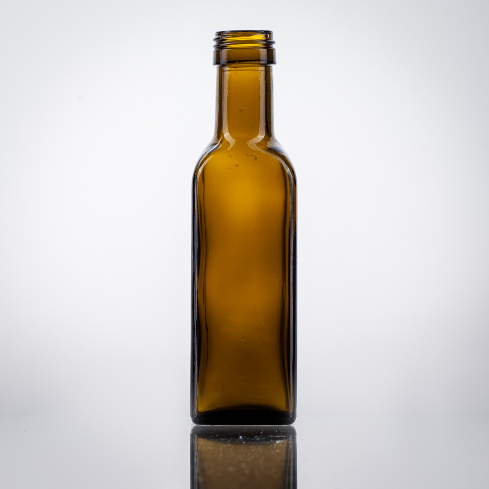 Ölflasche 100 ml Marascaflasche Antikgrün PP 24 mm Schraubmündung - OMARA006 - 01 - Ölflaschen - Flaschenbauer