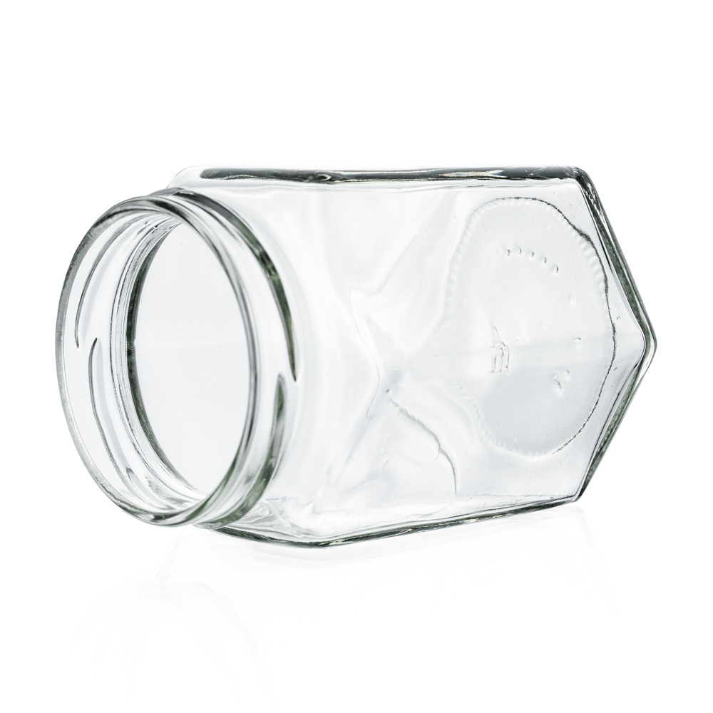 Sechseckiges Einmachglas 287 ml