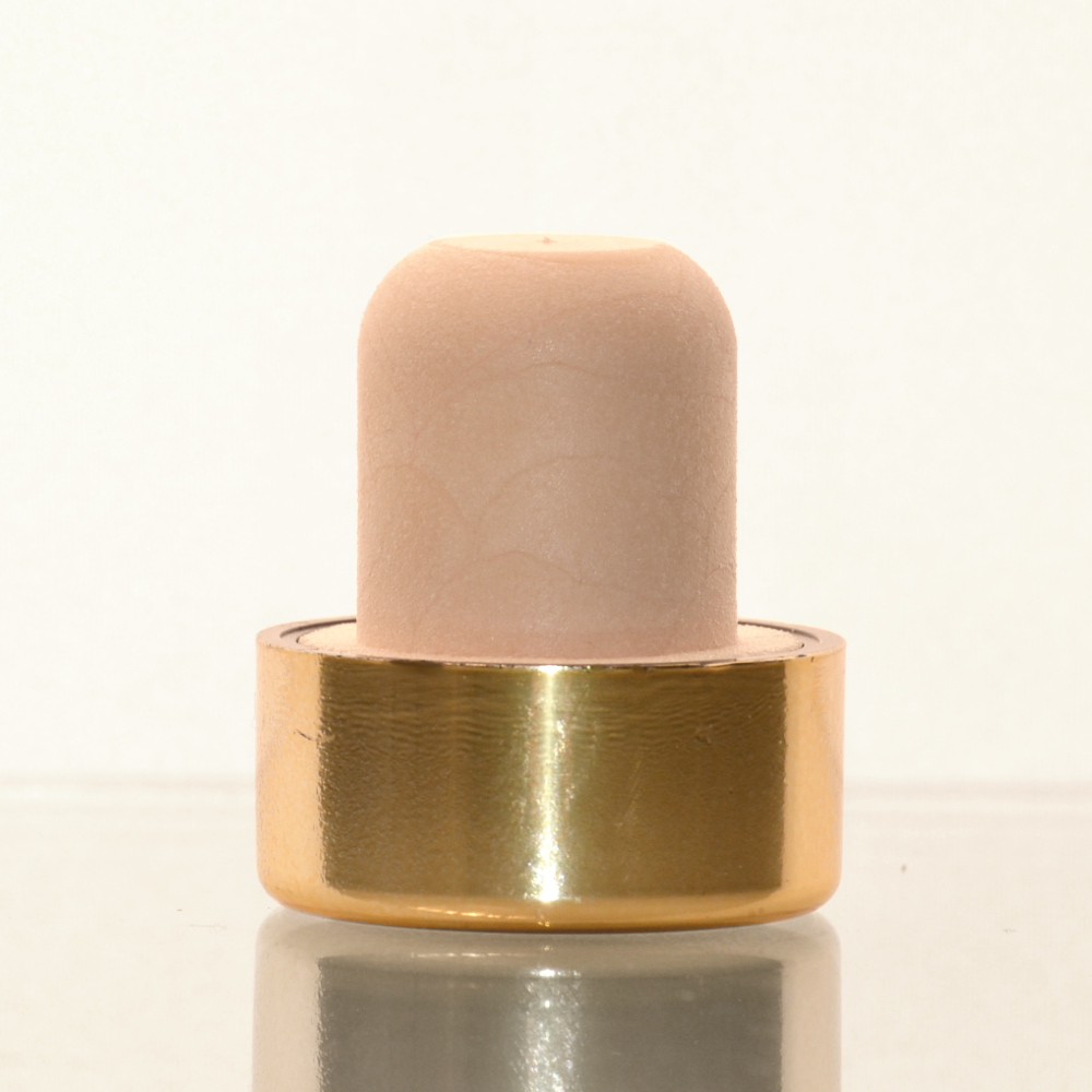 Vollkunststoff-Griffkorken 19 mm mit Kappe in der Farbe Gold - 02 - Flaschenbauer