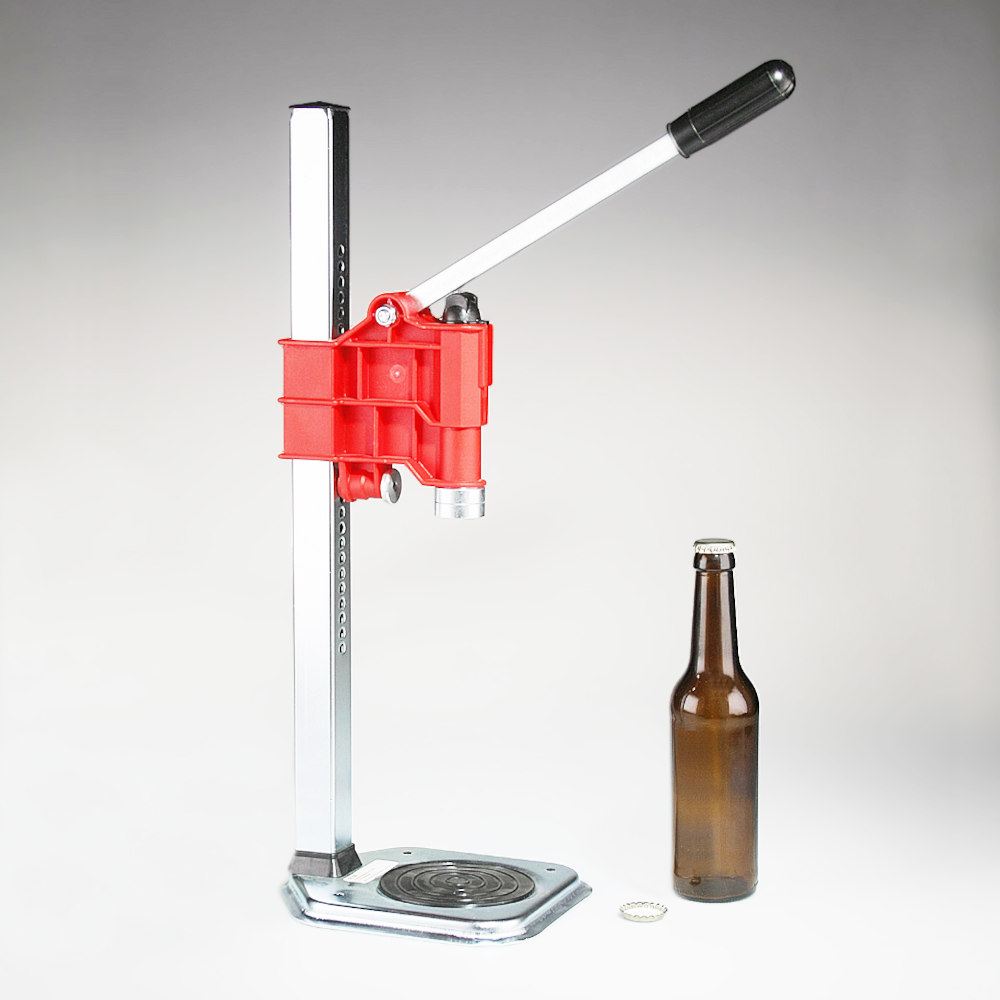 Handverkorkgerät für Kronkorken mit Gestell - Flaschenbauer