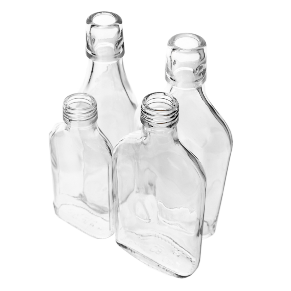 48-er Set Taschenflaschen 100 ml & 200 ml 4 Sorten - BUNDSTASC001 - 02 - Spirituosenflaschen - Flaschenbauer