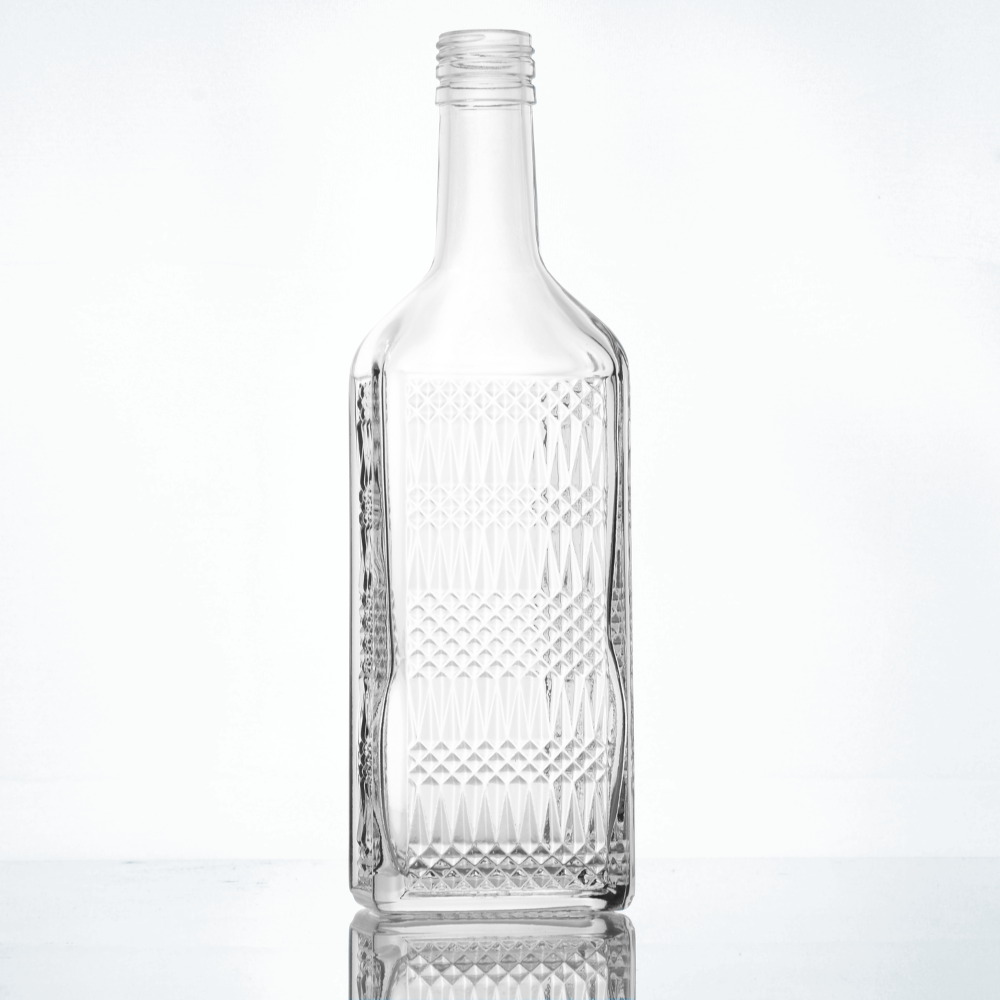 Kirschwasserflasche 0,5 l - 500 ml mit Relief-Motiv - 31,5 d-Mündung - Spirituosenflaschen - Flaschenbauer
