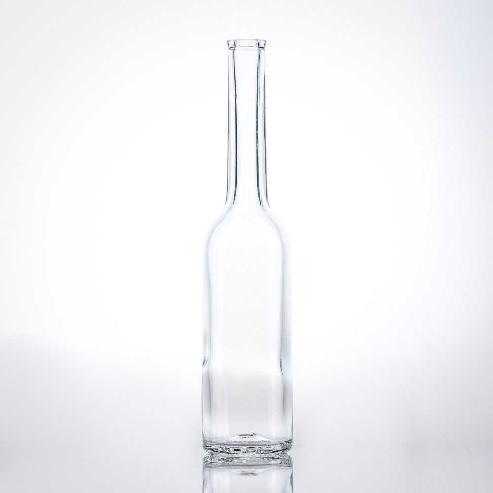 Kleine Spirituosenflasche - Operaflasche 0,1 l weiß OBM bei Flaschenbauer