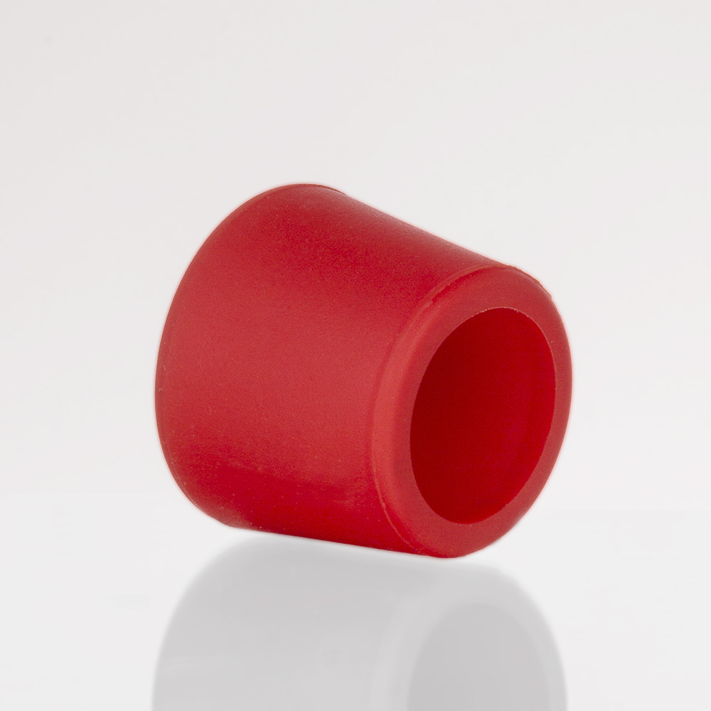 Duplex-Stopfen rot ohne Bohrung für 10, 15 und 25 Liter Glasballone - Flaschenbauer